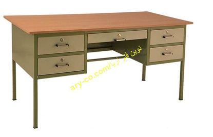 تصویر از میز فلزی 5 کشو ( میز تحریر فلزی )