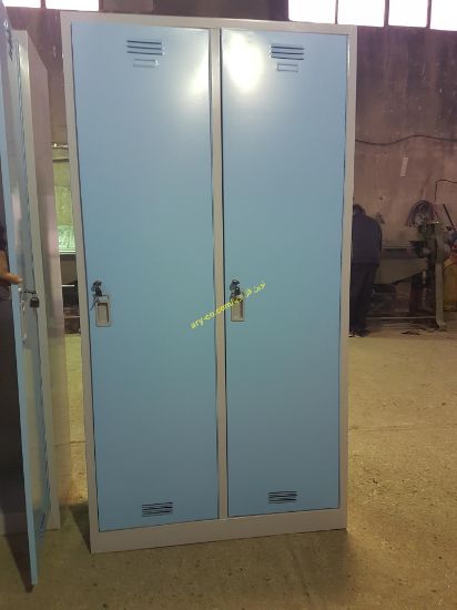 تصویر  کمد فلزی 2 درب شهربانی (لاکر لباس )